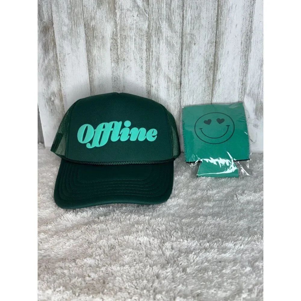 Offline Trucker Hat and Can Koozie NEW